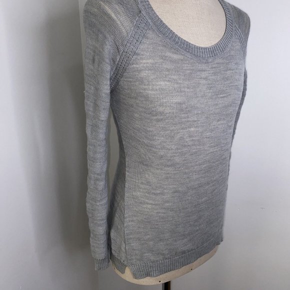 Smartwool Women Gray Sweater Medium Round Neck Long Sleeve Pull over Side Slit - Picture 5 of 7